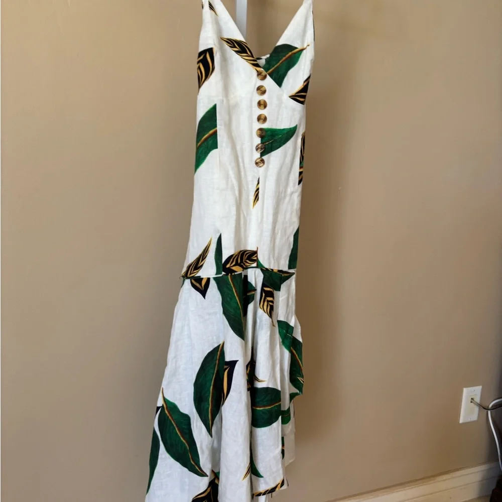 Farm Rio  Green Leaf Backless Dress - Picture 5 of 7